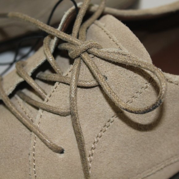 Parker & Sky Dress Shoes Beige Tan Cow Leather Oxford Lace Up Mens Size 12 M NEW - Picture 4 of 10